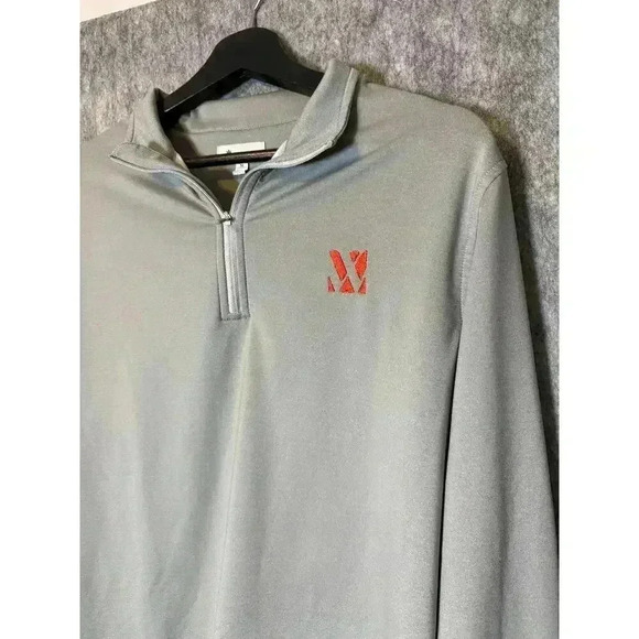 Peter Millar Gray Performance Quarter Zip EUC - Medium - Picture 2 of 6